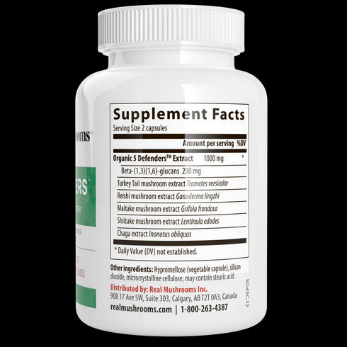 5 Defenders 90 Capsules-Real Mushrooms-Matakana Pharmacy